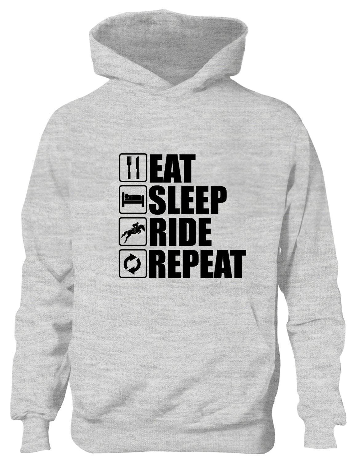 Eat Sleep Ride Repeat Horse Pony Horse Riding Funny Kids Hoodie