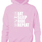 Eat Sleep Ride Repeat Horse Pony Horse Riding Funny Kids Hoodie