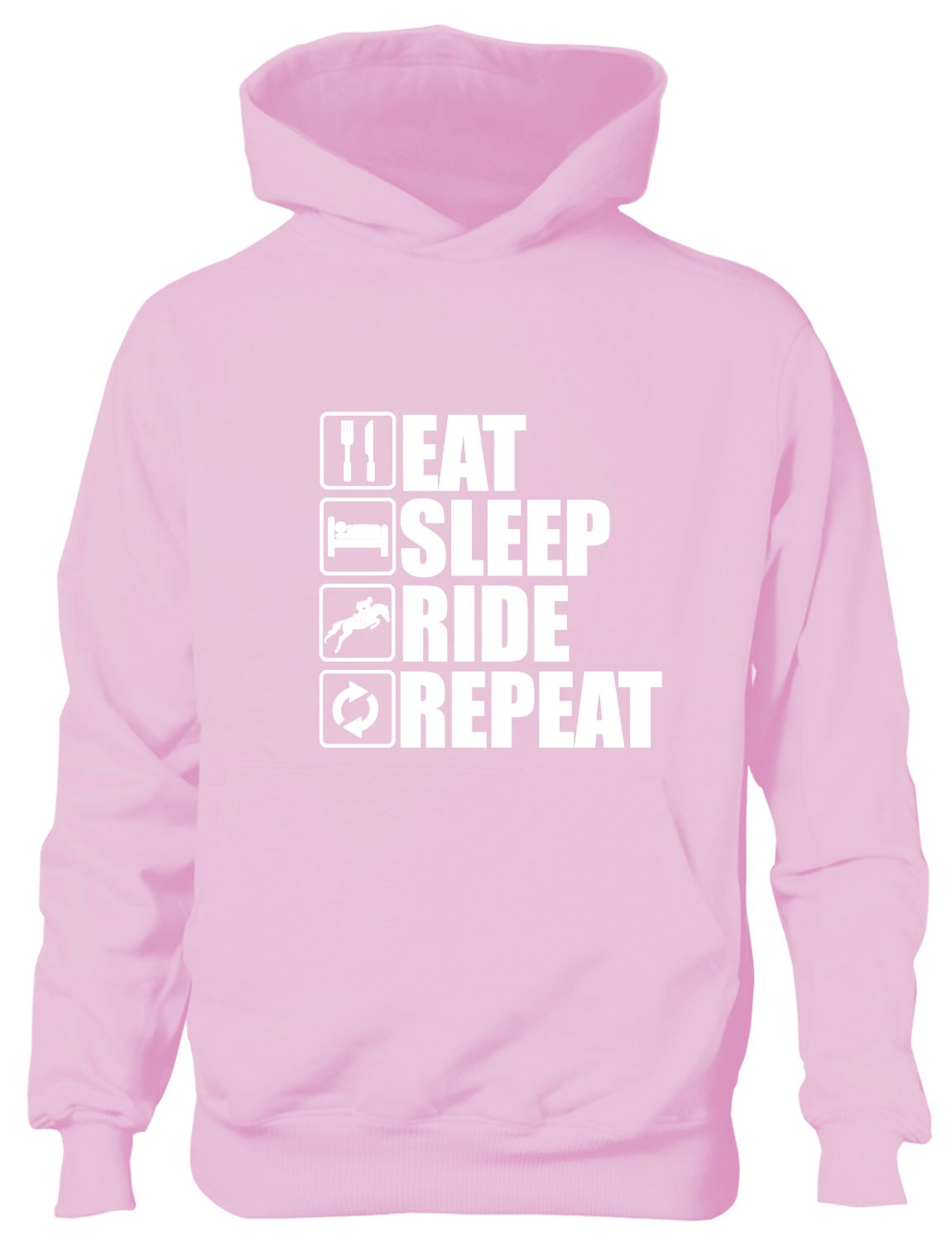 Eat Sleep Ride Repeat Horse Pony Horse Riding Funny Kids Hoodie