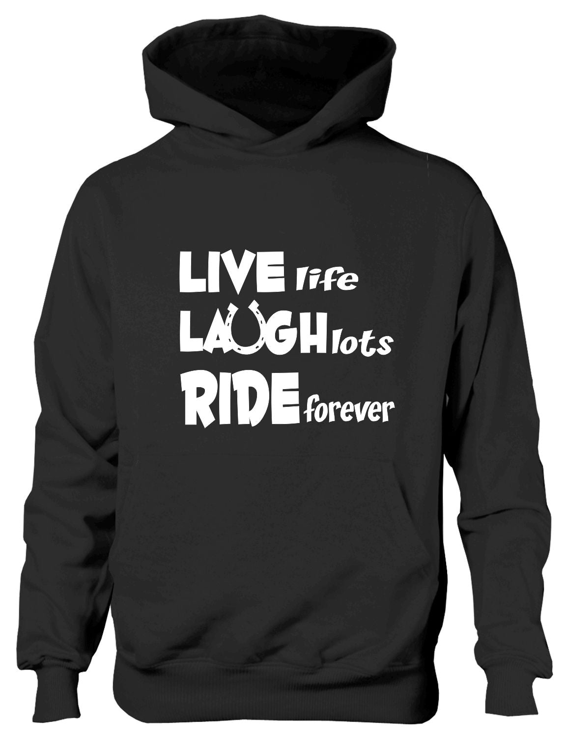 Live Laugh Ride Horse Riding Equesterian Funny Pony Kids Hoodie