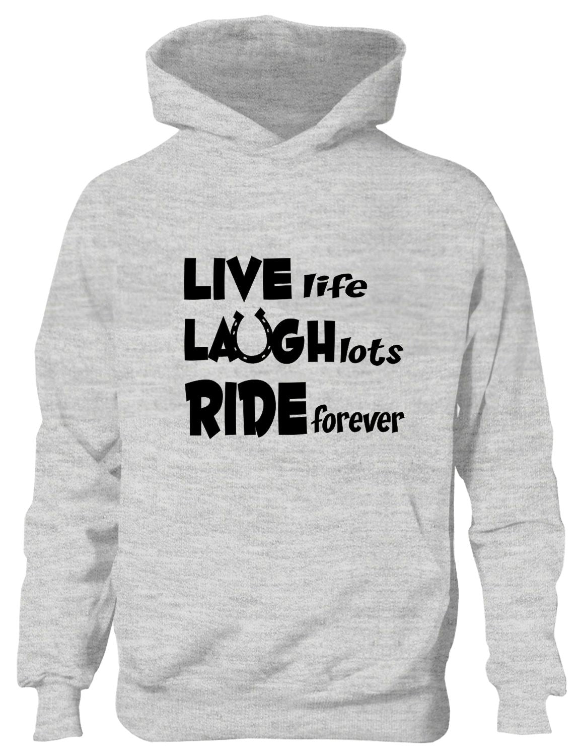 Live Laugh Ride Horse Riding Equesterian Funny Pony Kids Hoodie