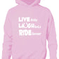 Live Laugh Ride Horse Riding Equesterian Funny Pony Kids Hoodie