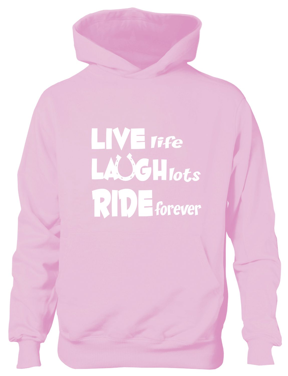 Live Laugh Ride Horse Riding Equesterian Funny Pony Kids Hoodie