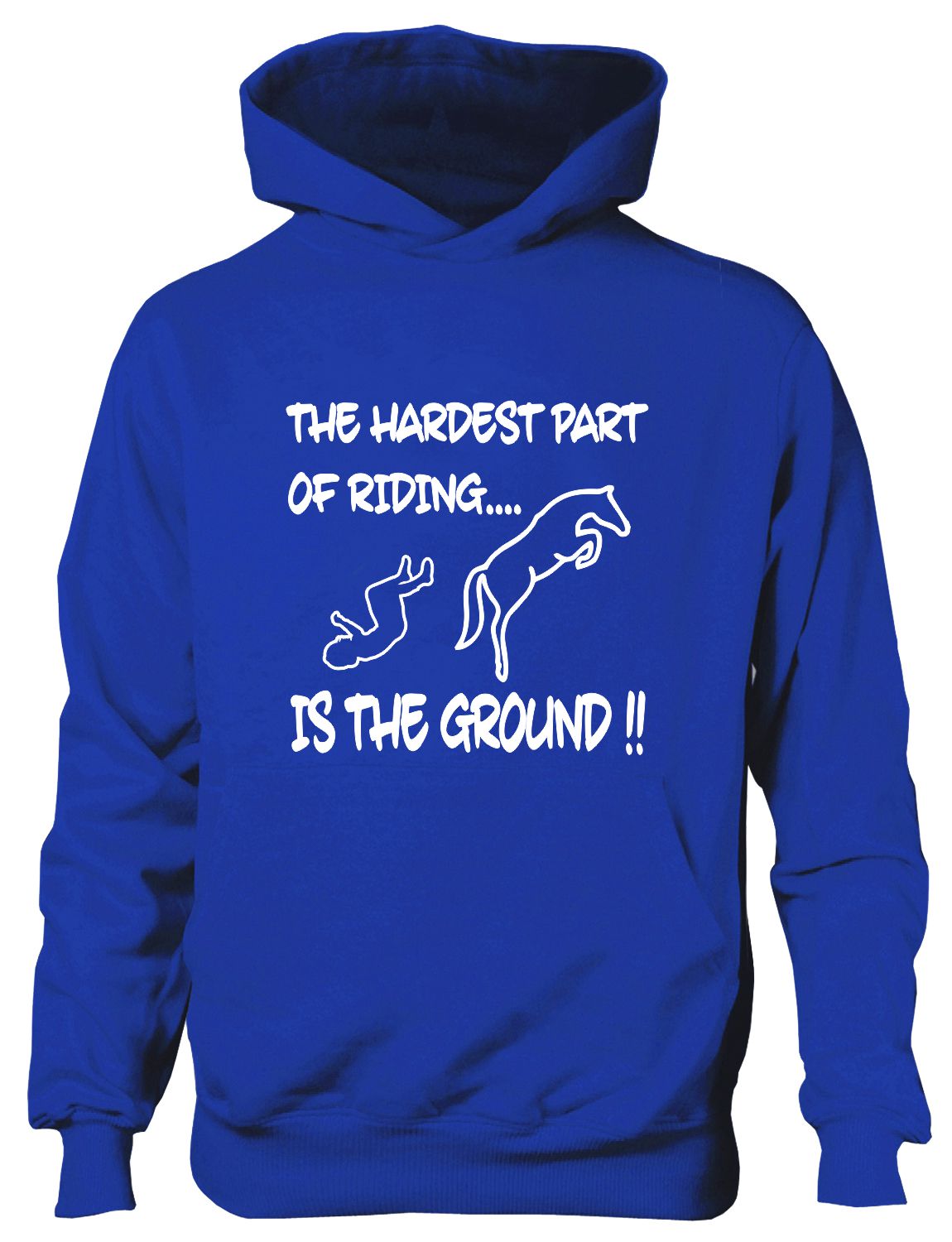 Hardest Part Horse Riding Is The Ground Equesterian Pony Kids Hoodie