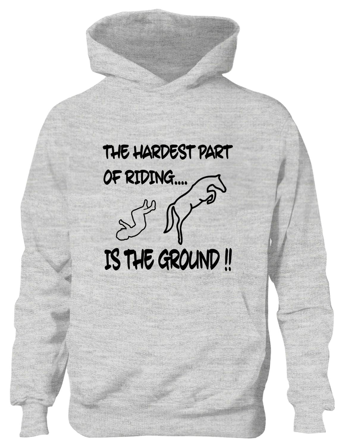 Hardest Part Horse Riding Is The Ground Equesterian Pony Kids Hoodie