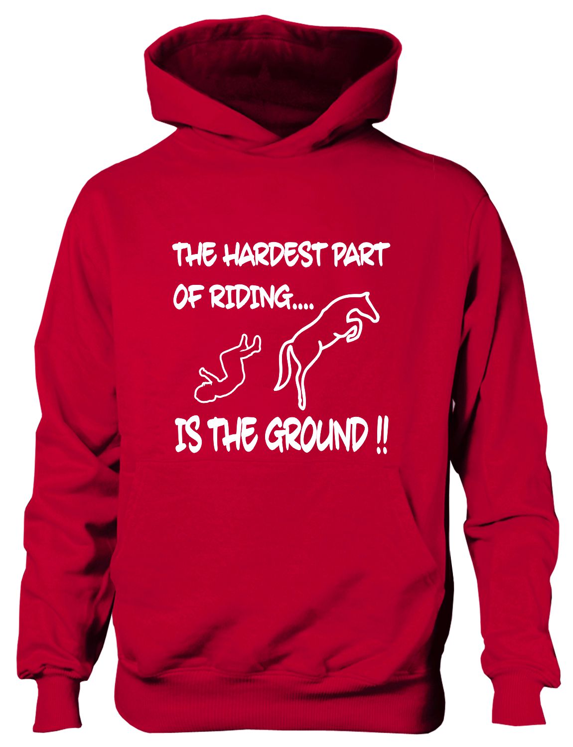 Hardest Part Horse Riding Is The Ground Equesterian Pony Kids Hoodie