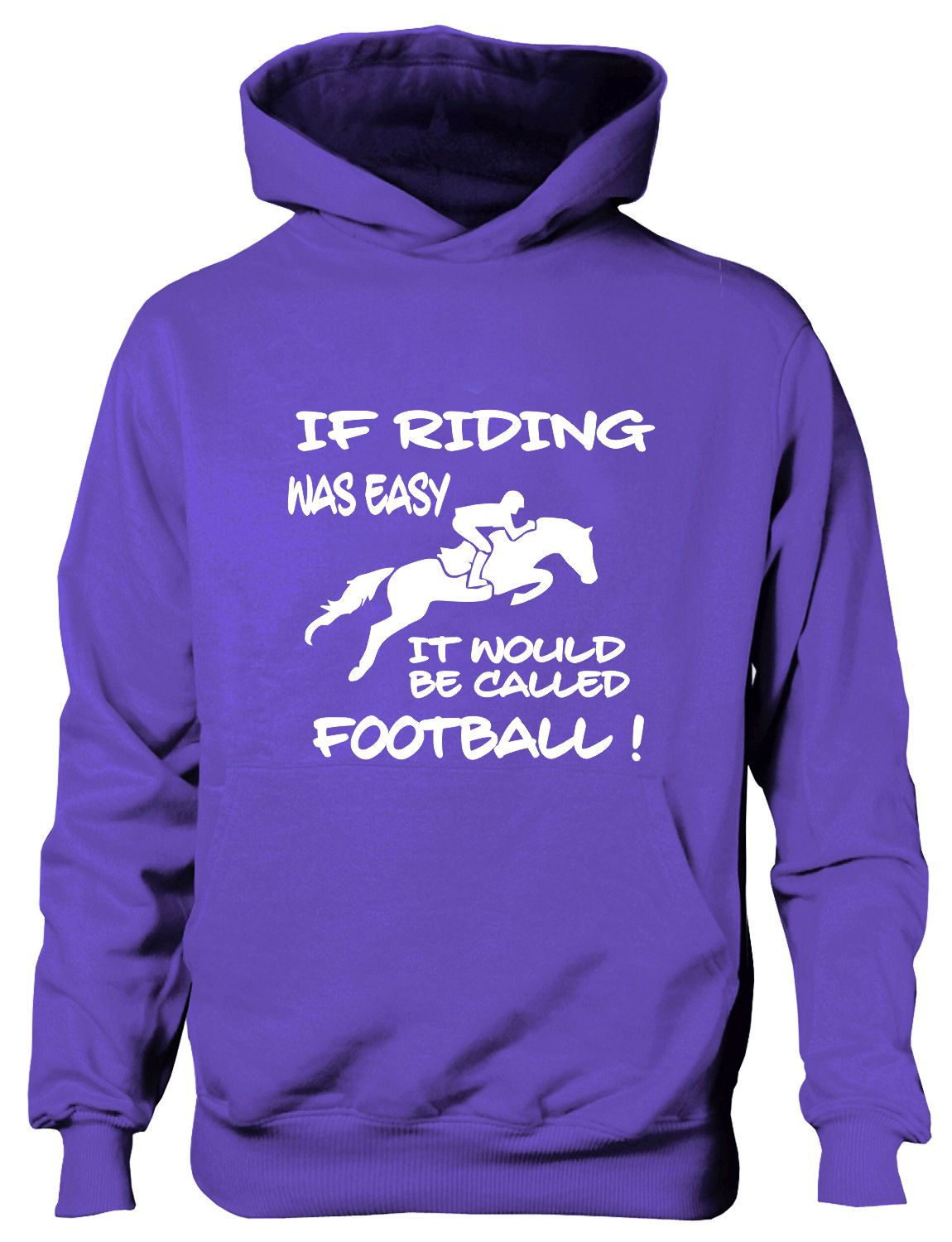 If Horse Riding Easy Would Be Called Football Pony Funny Kids Hoodie