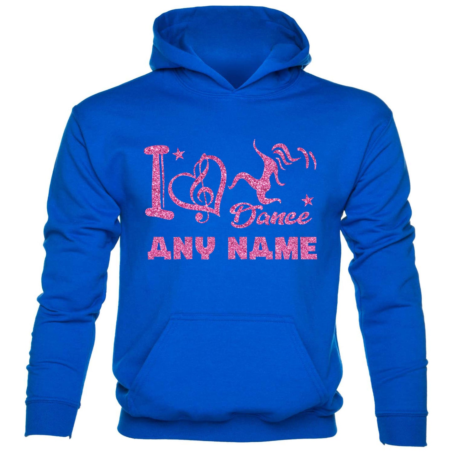 Kids Personalised Hoodie I Love Dance Any Name Great For Dance Schools