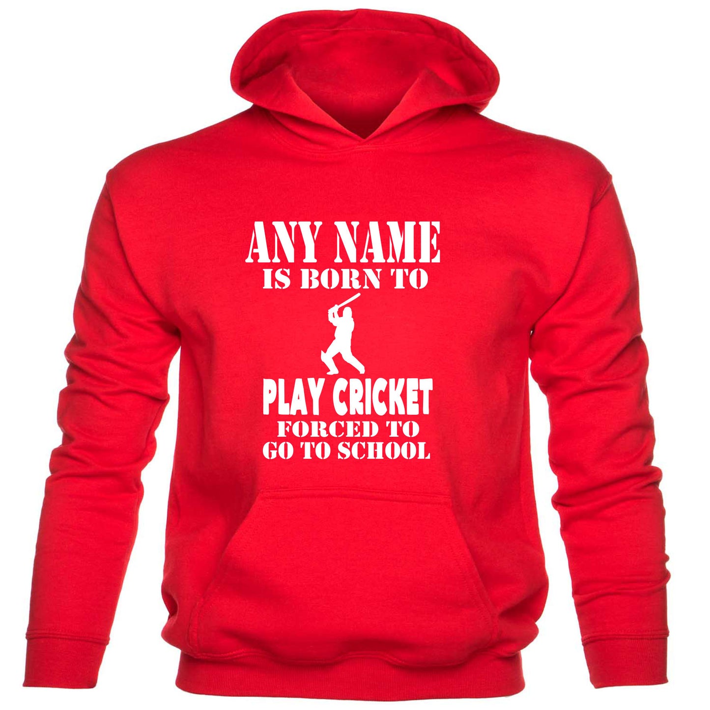 Kids Personalised Hoodie Born To Play Cricket Birthday Gift Any Name