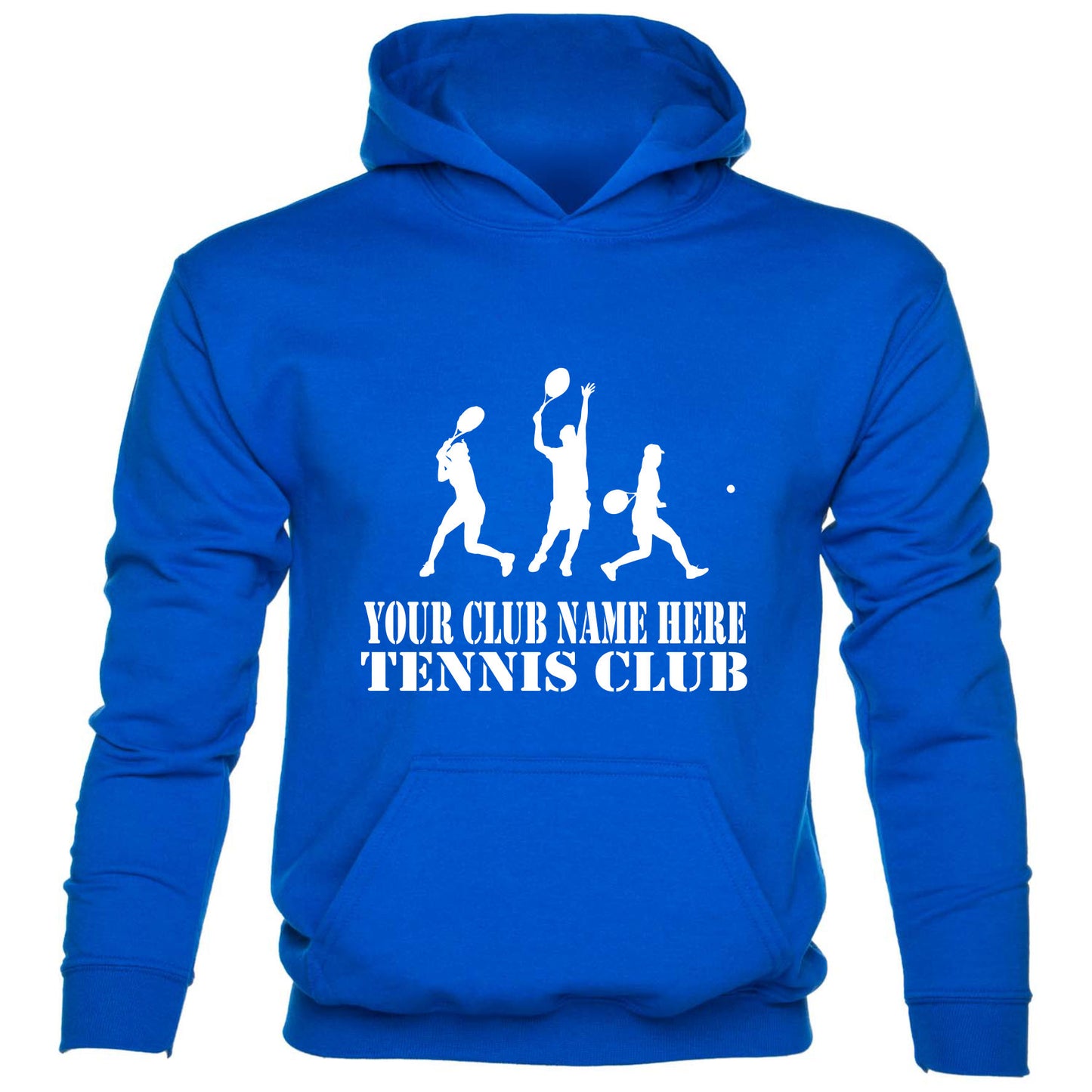 Tennis Your Club Name Here Kids Personalised Hoodie Custom With Tennis Team Name