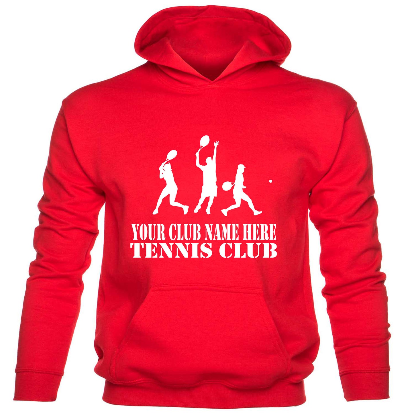 Tennis Your Club Name Here Kids Personalised Hoodie Custom With Tennis Team Name
