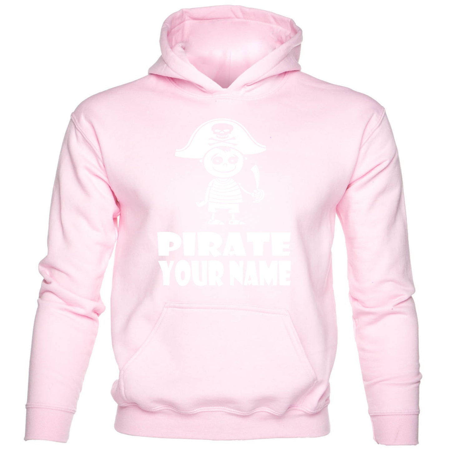 Kids Personalised Pirate Hoodie With Your Name Pirate Boys Girls