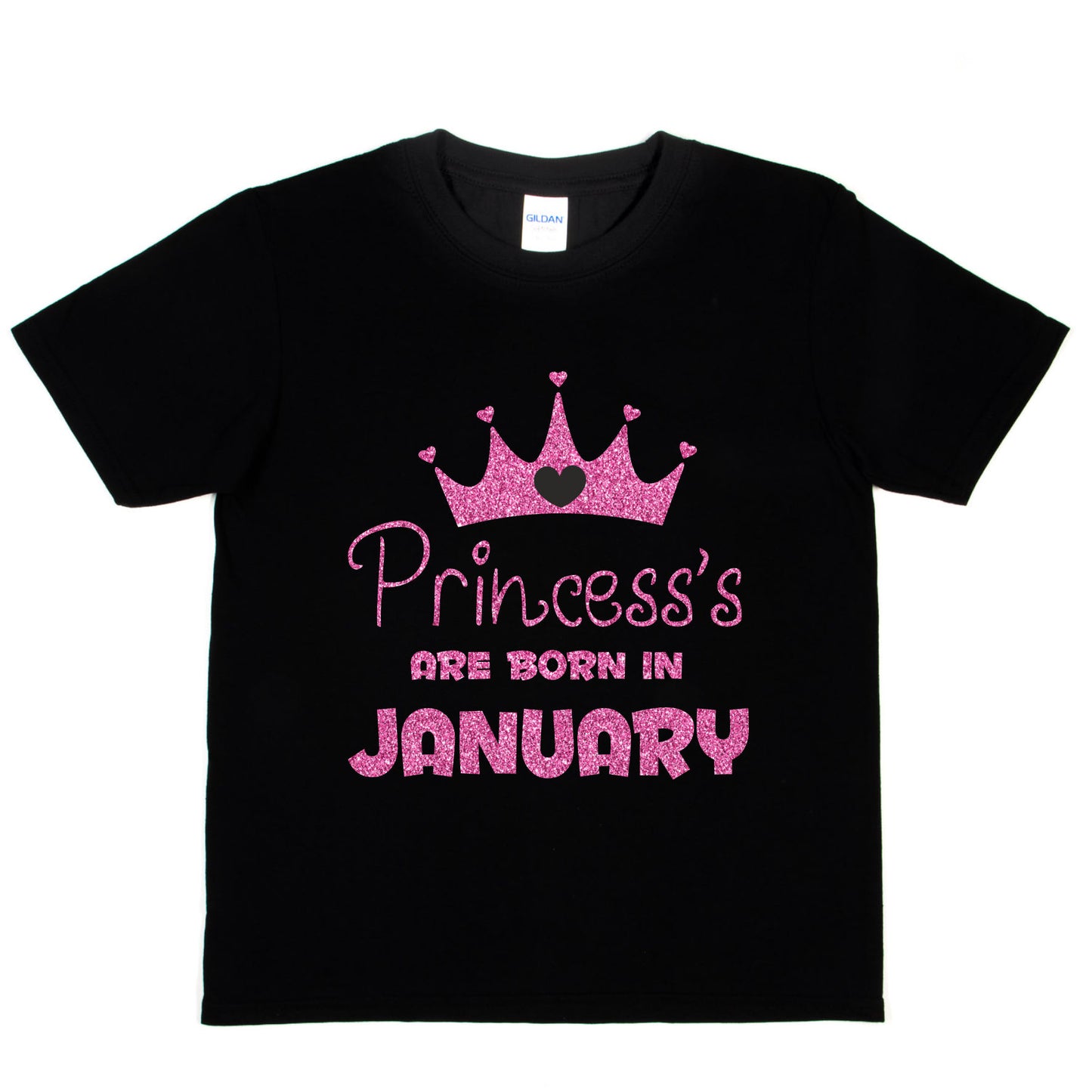 Birthday Girls T-shirt Princess's Born In January T-Shirt