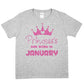 Birthday Girls T-shirt Princess's Born In January T-Shirt