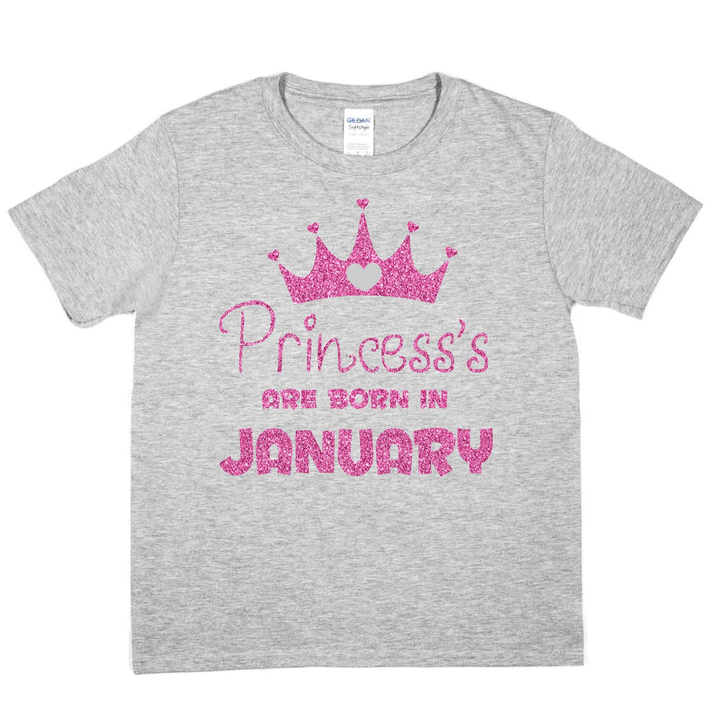 Birthday Girls T-shirt Princess's Born In January T-Shirt