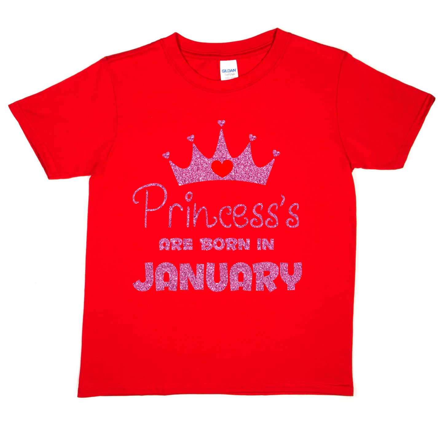 Birthday Girls T-shirt Princess's Born In January T-Shirt