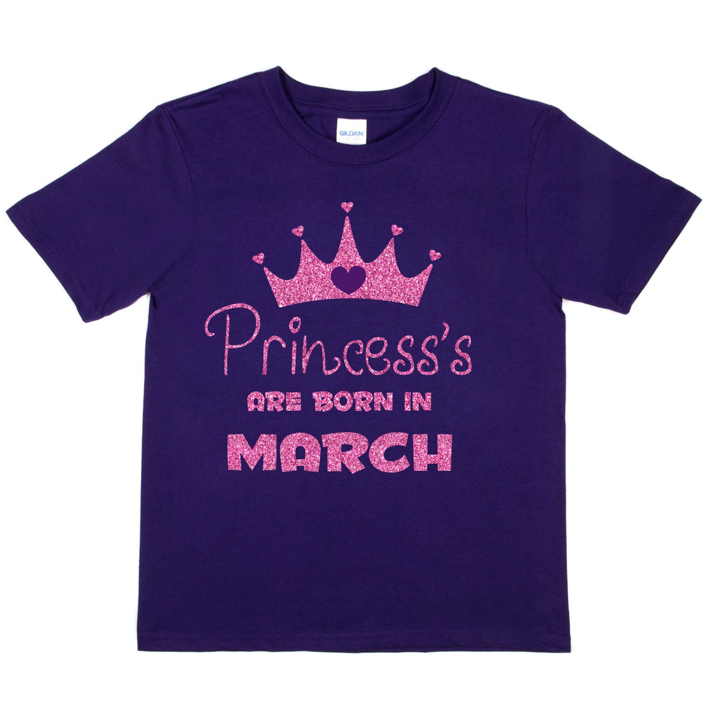 Birthday Girls T-shirt Princess's Are Born In March T-Shirt