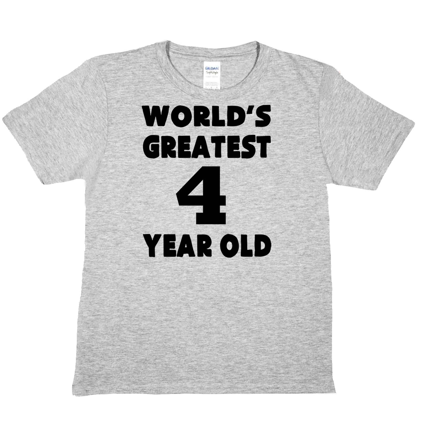 Happy Birthday Tee Age 4 Gift Worlds Greatest 4 Year Old 4th Birthday T-shirt