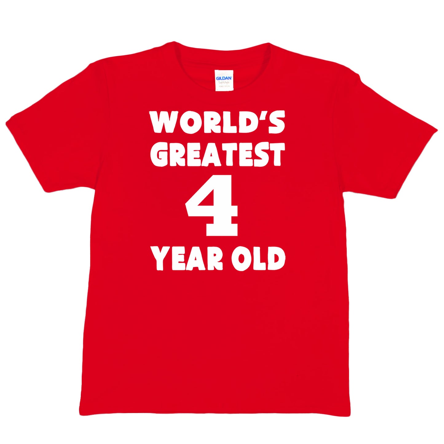 Happy Birthday Tee Age 4 Gift Worlds Greatest 4 Year Old 4th Birthday T-shirt