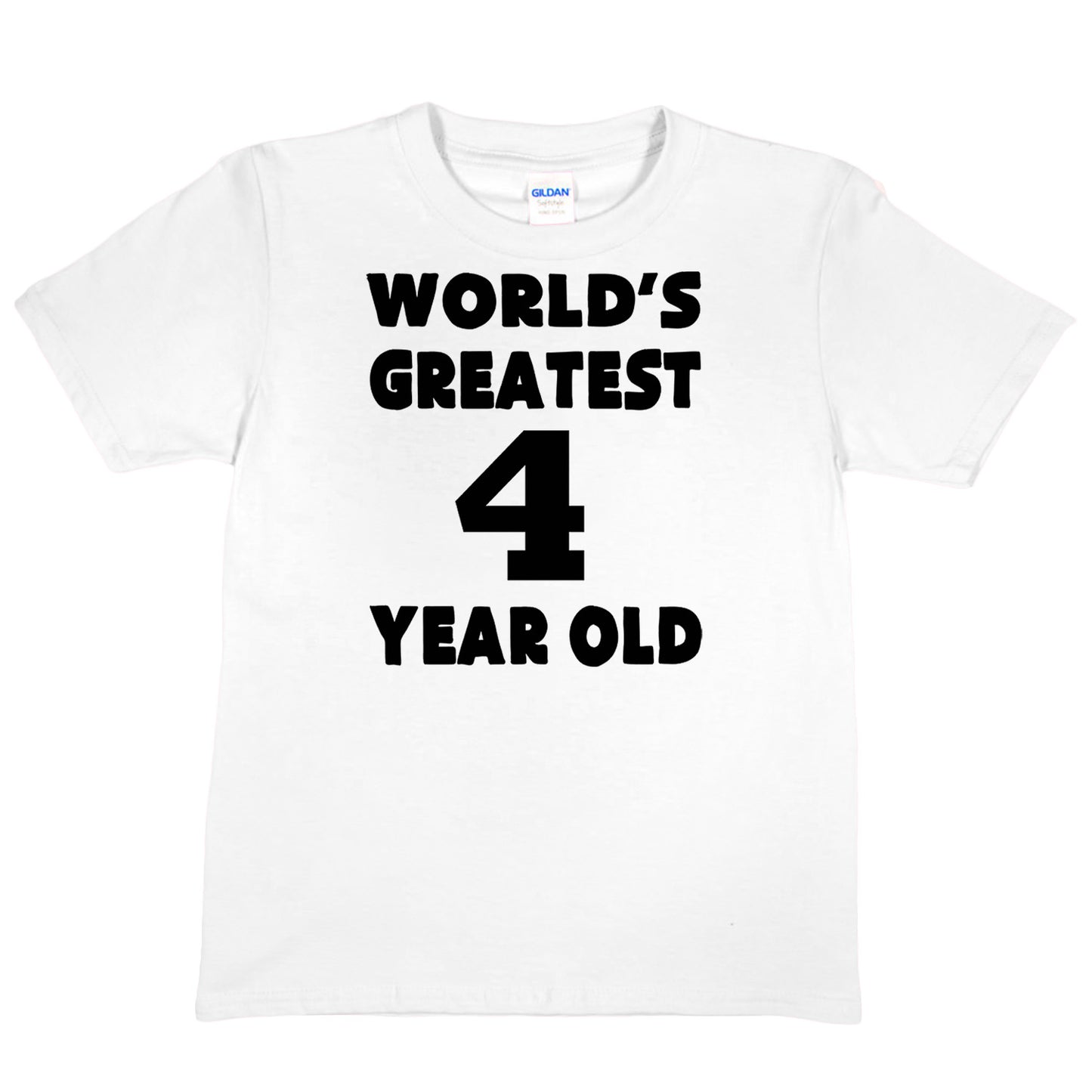 Happy Birthday Tee Age 4 Gift Worlds Greatest 4 Year Old 4th Birthday T-shirt