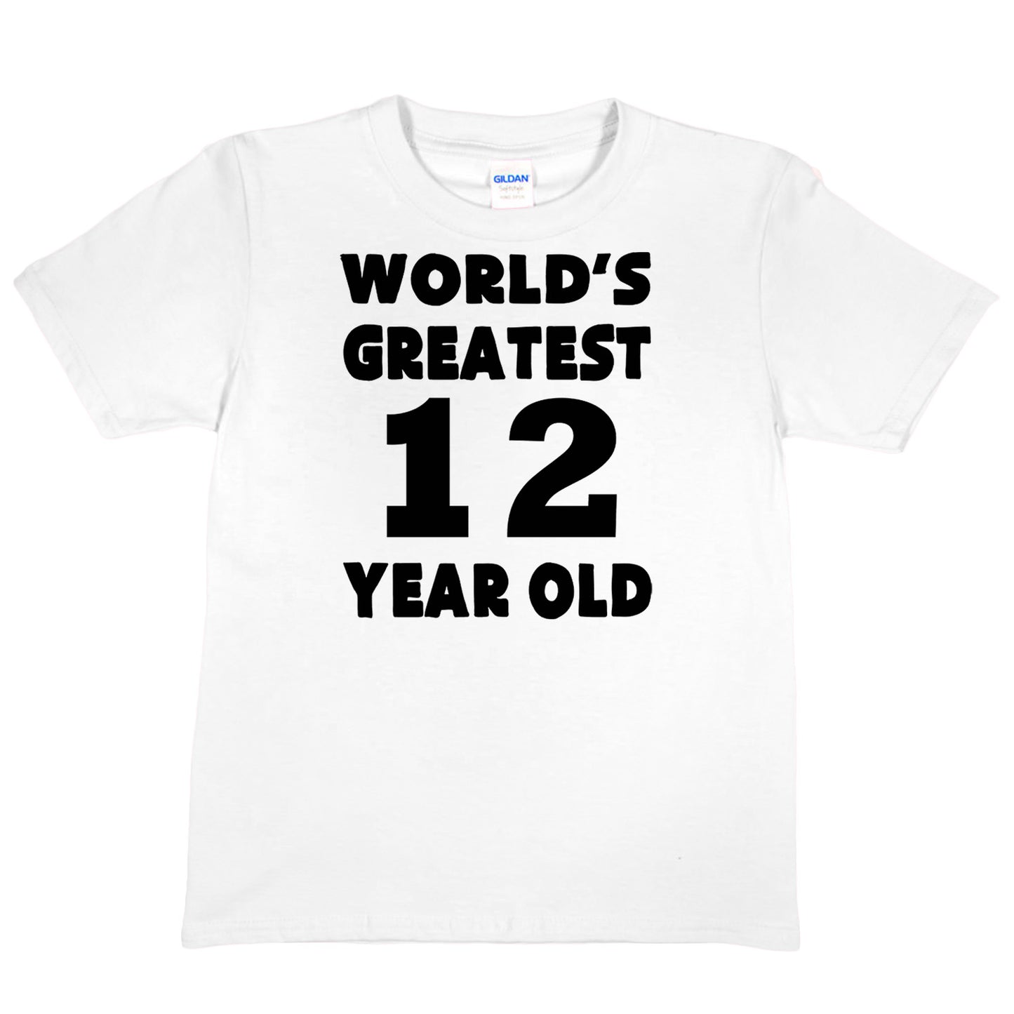 Happy Birthday Tee Age 12 Worlds Greatest 12 Year Old 12th Birthday T-Shirt