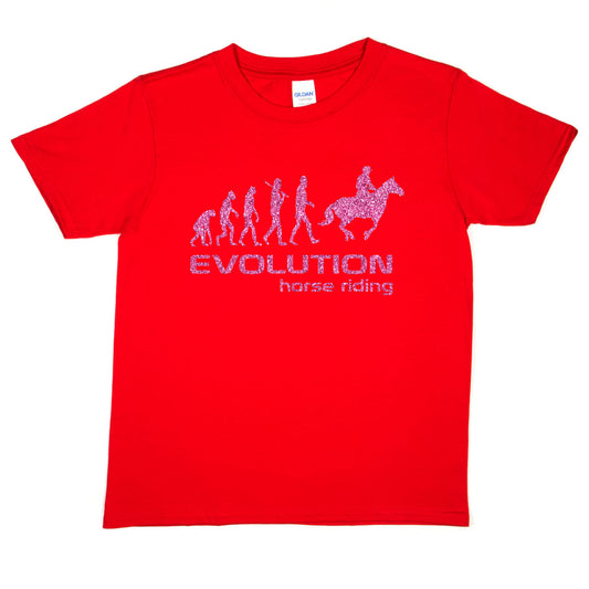 Evolution Of Horse Riding Girls T-Shirt