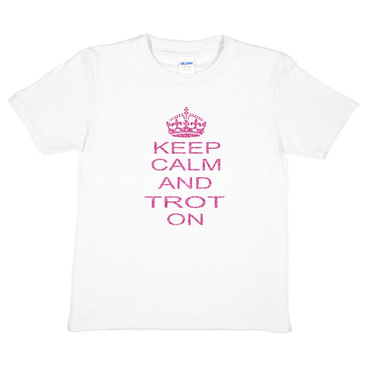 Keep Calm & Trot On Horse Riding Equesterian T-Shirt