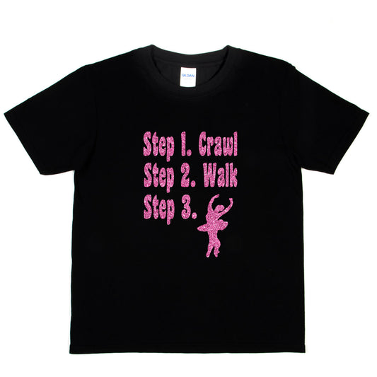 Steps To A Ballerina Dancer Disco Ballet Birthday T-Shirt