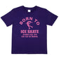 Born To Ice Skate  Forced To Go To School Girls  Kids T-Shirt