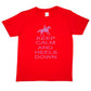 Keep Calm Heels Down Pony Horse Riding T-Shirt