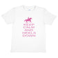 Keep Calm Heels Down Pony Horse Riding T-Shirt