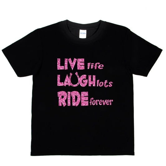 Live Laugh Ride Horse Riding Poiny Birthday T-Shirt