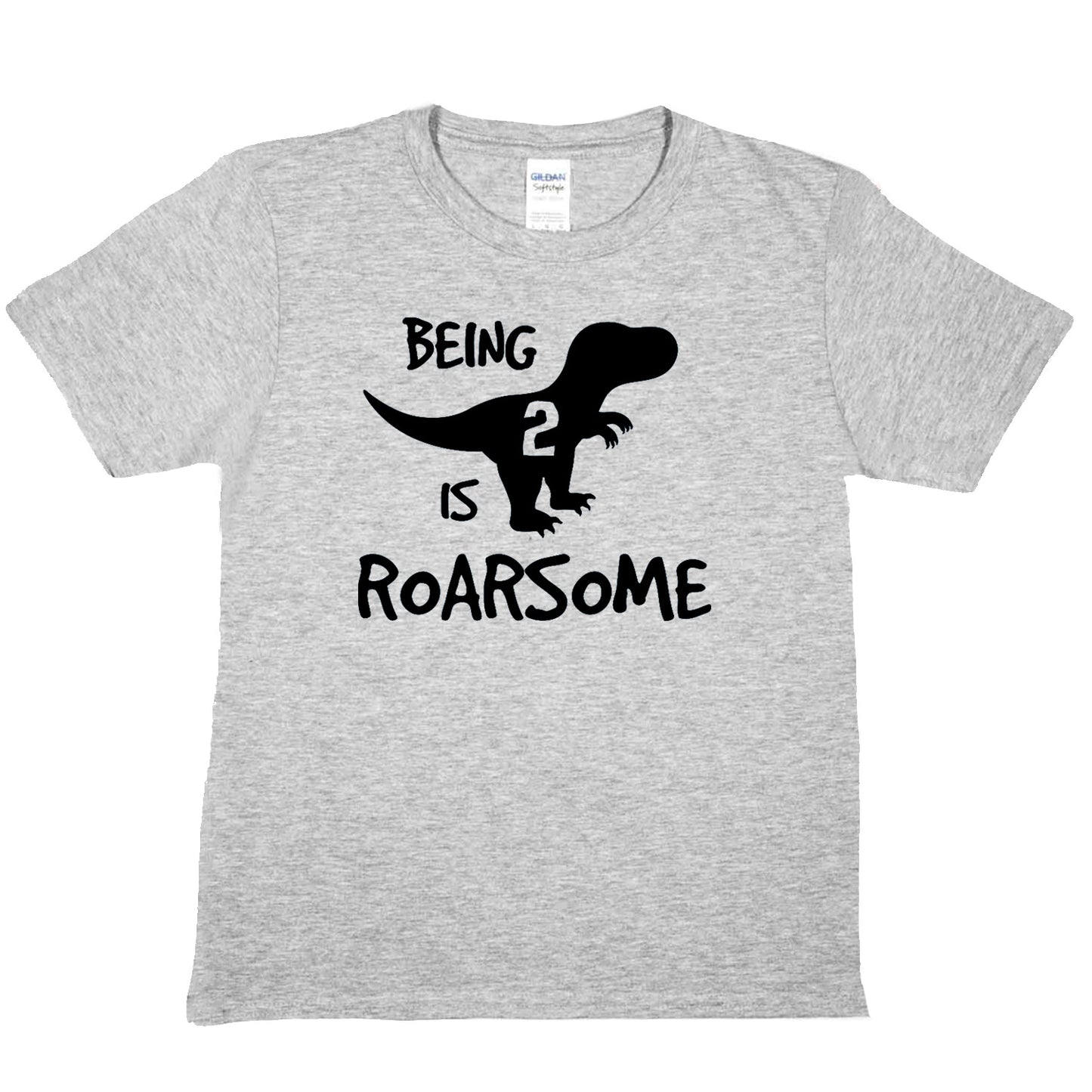 Kids T-shirt Dinosaur Roarsome Age 2 Happy 2nd Birthday T-Shirt