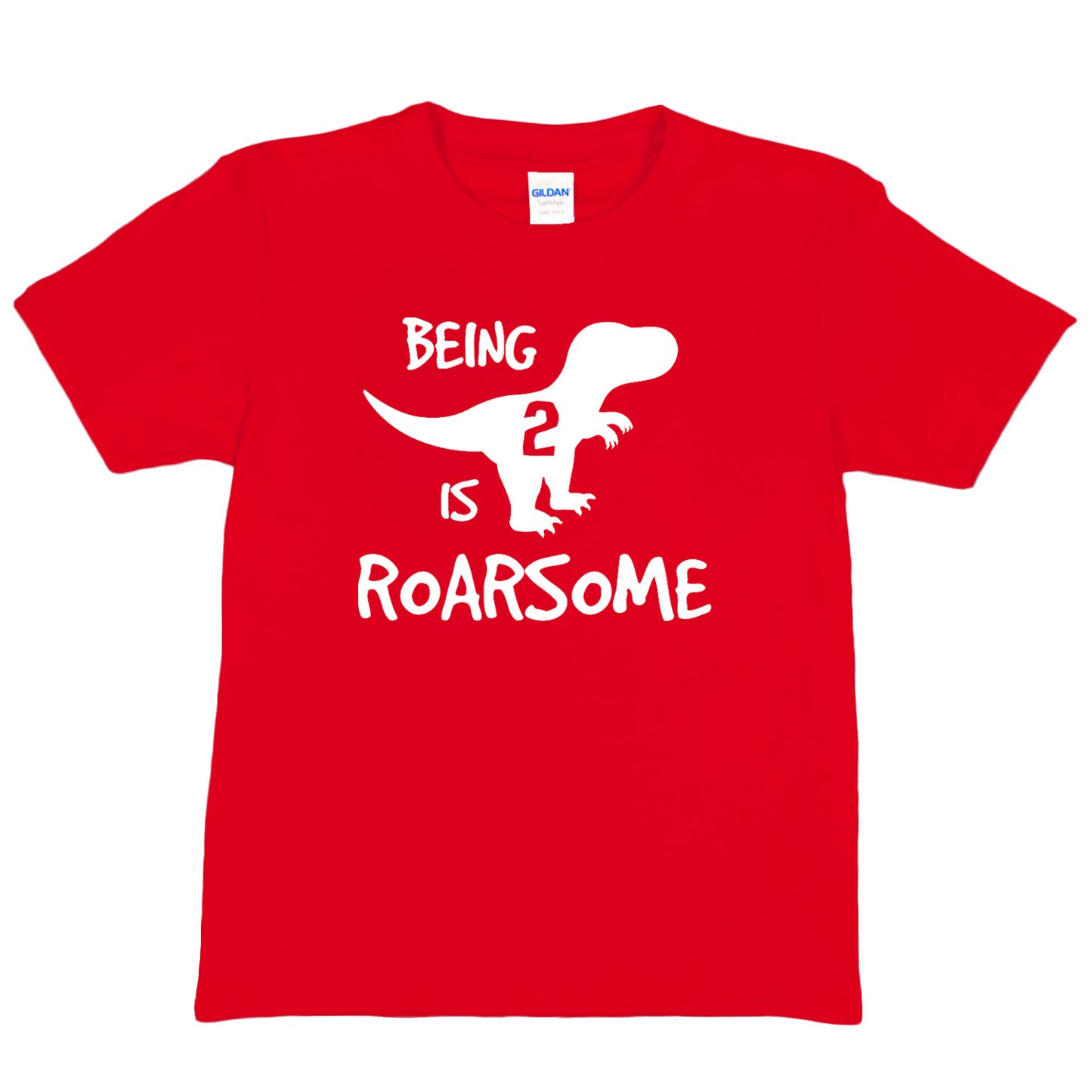 Kids T-shirt Dinosaur Roarsome Age 2 Happy 2nd Birthday T-Shirt