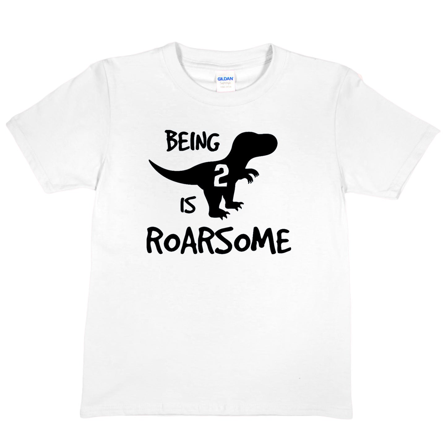 Kids T-shirt Dinosaur Roarsome Age 2 Happy 2nd Birthday T-Shirt