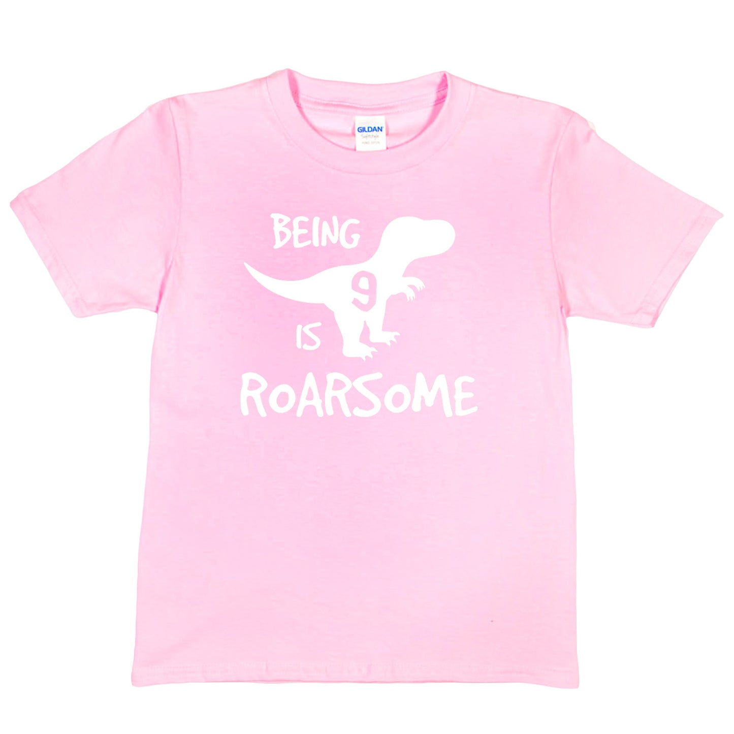 Kids T-shirt Dinosaur Roarsome Age 9 Happy 9th Birthday T-Shirt