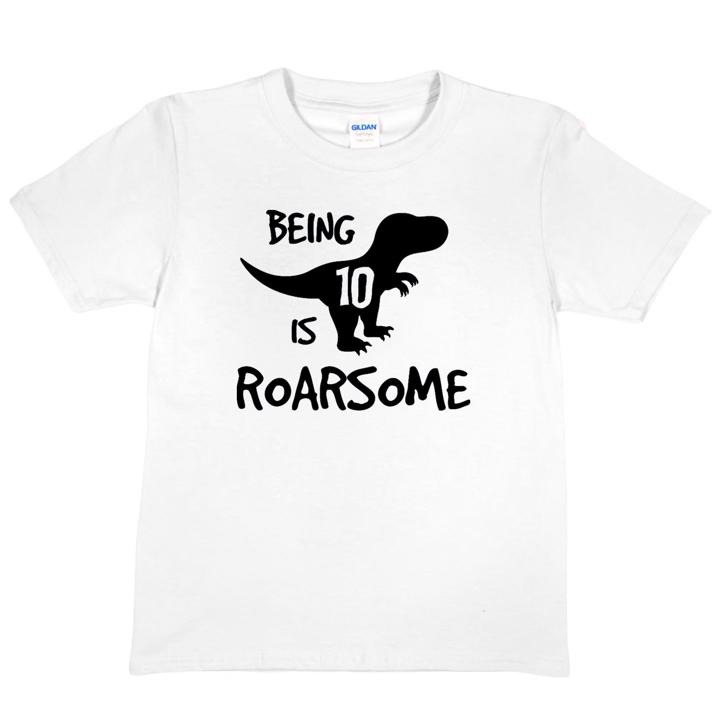 Kids T-shirt Dinosaur Roarsome Age 10 Happy 10th Birthday T-Shirt