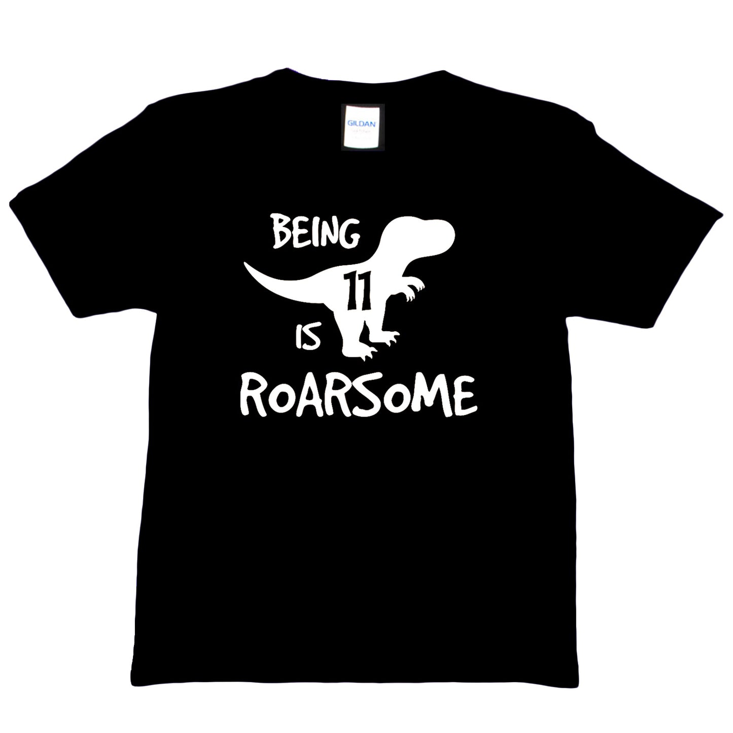 Kids T-shirt Dinosaur Roarsome Age 11 Happy 11th Birthday T-Shirt