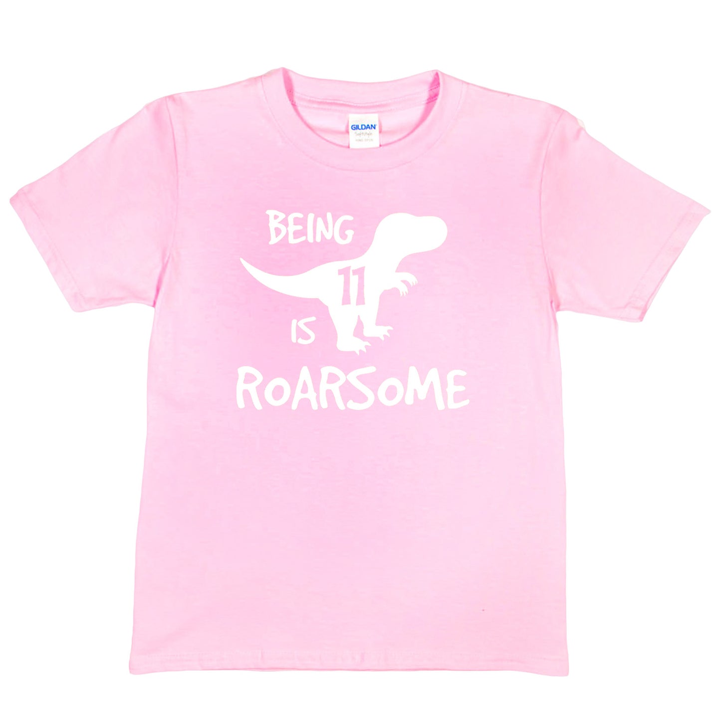 Kids T-shirt Dinosaur Roarsome Age 11 Happy 11th Birthday T-Shirt
