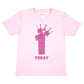 Birthday Kids 1 Today Age 1 In Pink Glitter Happy Kids T-Shirt