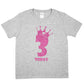 Birthday Kids 3 Today Age 3 In Pink Glitter Happy Kids T-Shirt