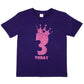 Birthday Kids 3 Today Age 3 In Pink Glitter Happy Kids T-Shirt