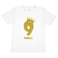 Kids Nine Today Birthday T-shirt In Gold Glitter Happy 9th