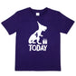 Birthday Kids 4 Today Age 4 Dinosaur Happy T-Shirt