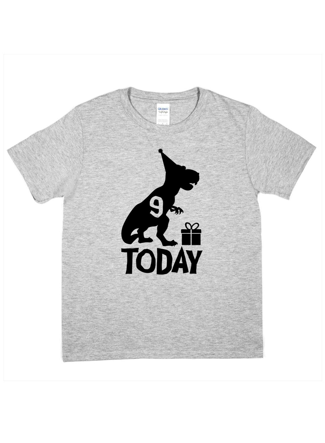 Birthday Kids 9 Today Age 9 Dinosaur Happy T-Shirt