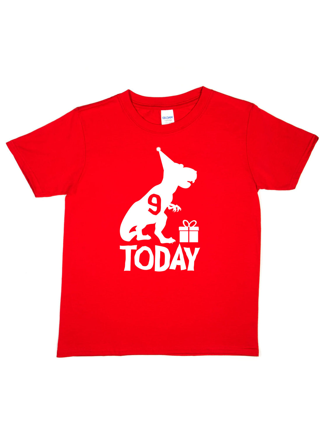 Birthday Kids 9 Today Age 9 Dinosaur Happy T-Shirt