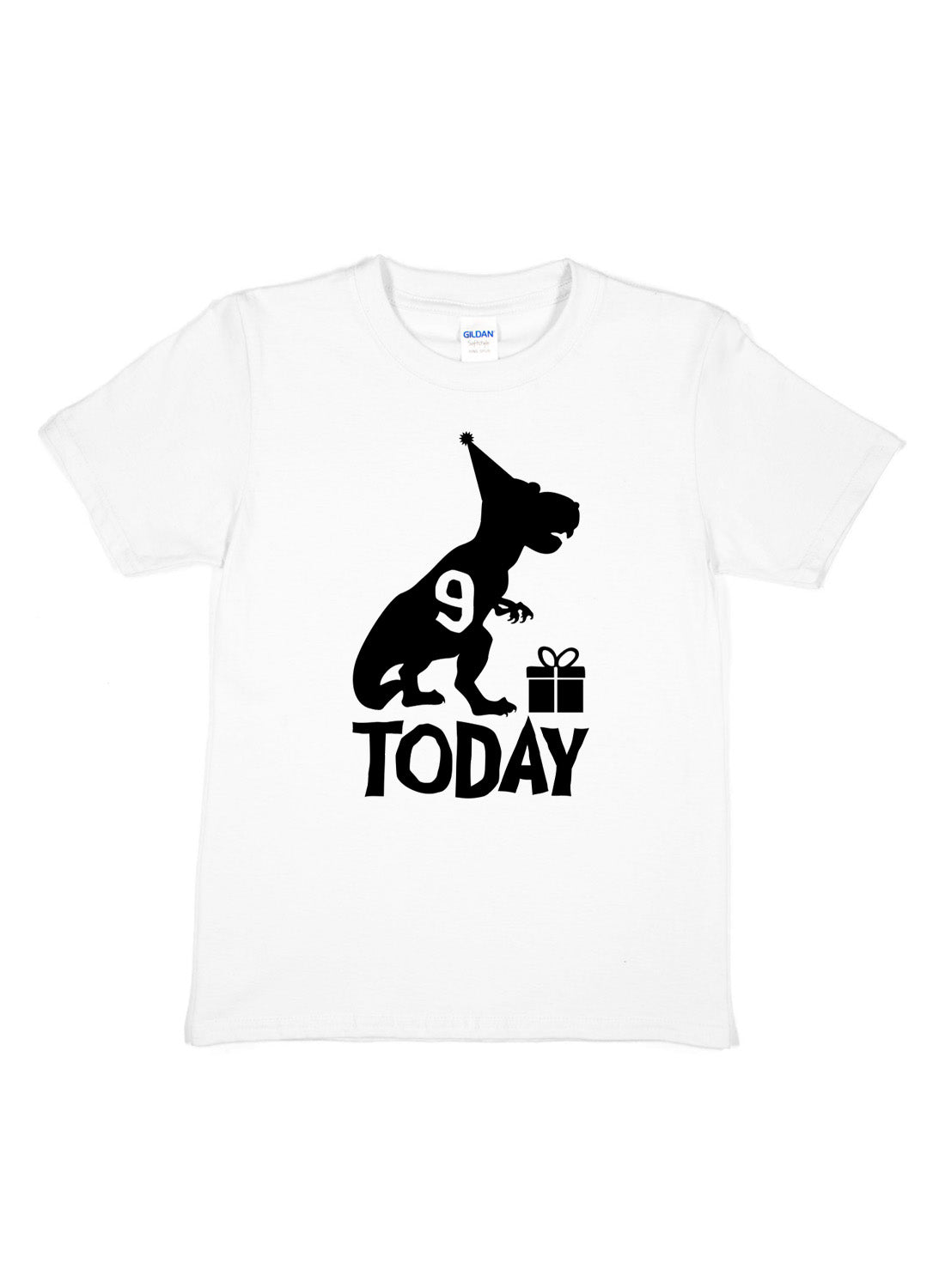 Birthday Kids 9 Today Age 9 Dinosaur Happy T-Shirt