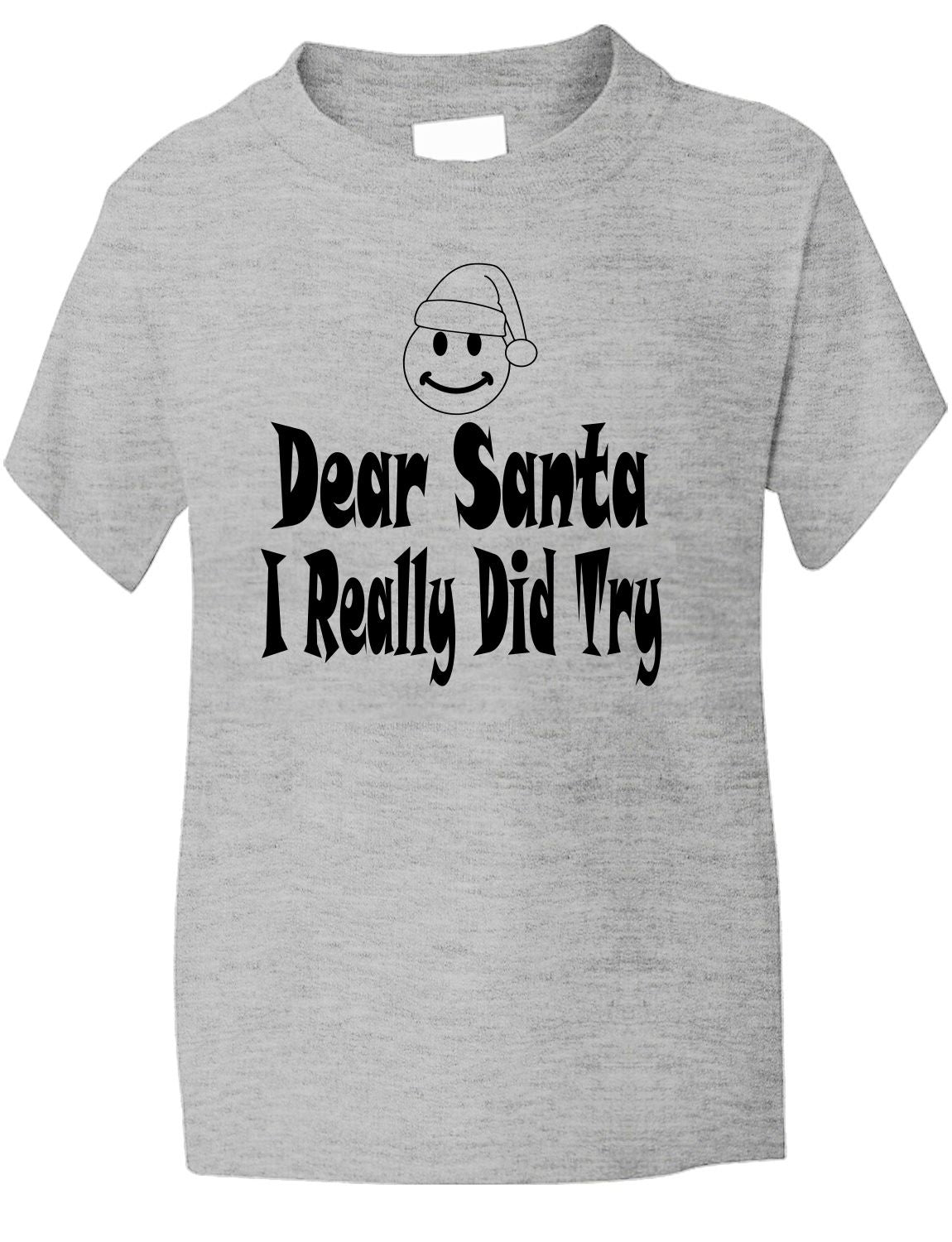 Dear Santa I Really Did Try Father Christmas T-Shirt