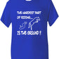 Hardest Part Horse Riding Is The Ground Pony Kids T-Shirt