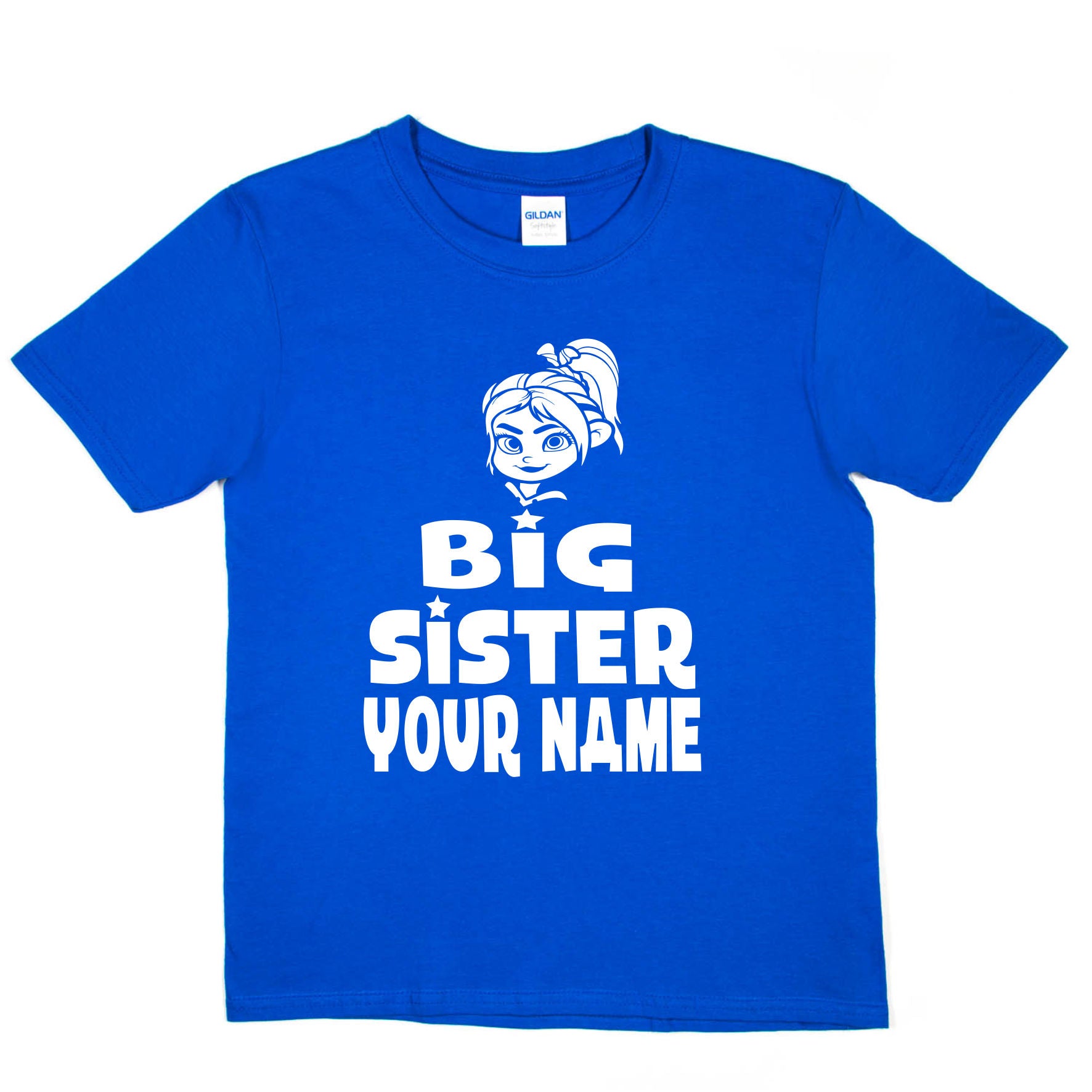 Personalised big sister outlet t shirt